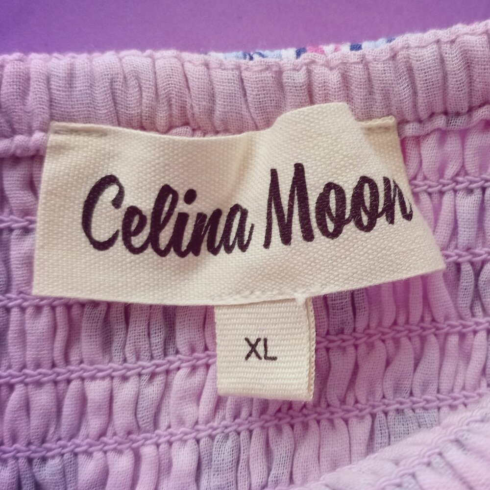 'Celina Moon' XL Maxi Dress Pinks/Purple/Blue NWOT - Picture 3 of 15